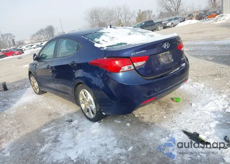 2012 Hyundai Elantra Limited z USA, uszkodzony, nr VIN 5NPDH4AE7CH094204